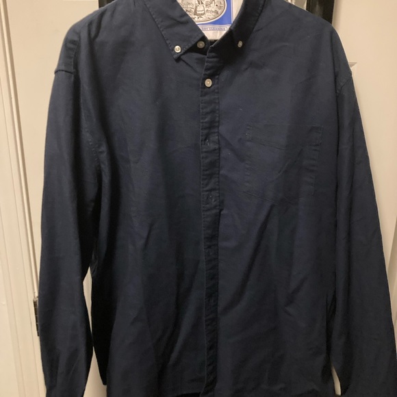 Men’s navy blue gap long sleeve casual x large dress shirt - Picture 6 of 6